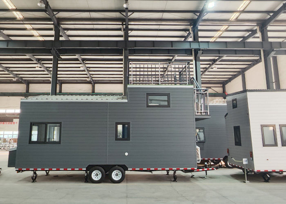 Prefabricated Modular Home With Light Steel Frame Tiny House On Wheels For Sell