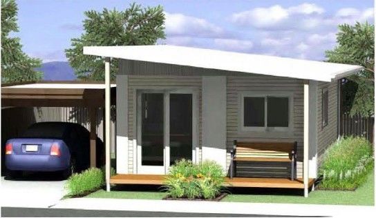 Mini 20/30SQM Prefabricated House Granny Flat , Light Steel Bungalow Modular Homes