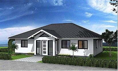 Hurricane Resist Prefabricated Bungalow Single Family Home , Steel Structure Luxury Villa