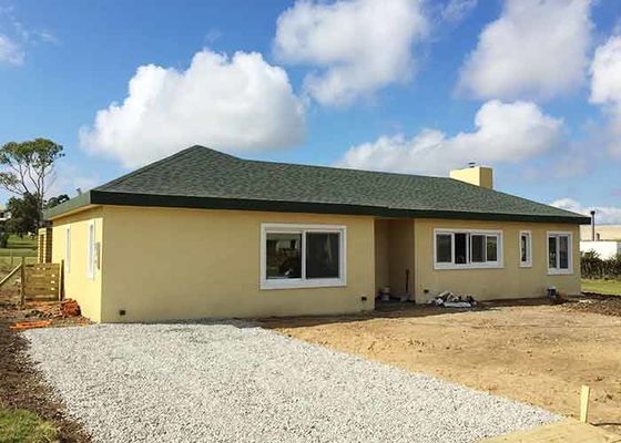 Light Gauge Steel Frame Prefabricated Bungalow Homes One Story Single Family Home