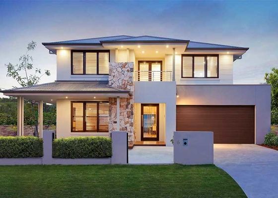 โครงสร้างกราฟสเปซสแตนเลสเบา Prefab สําหรับโครงสร้างสแตนเลสน้ําหนักเบา บ้านแบบจําลอง