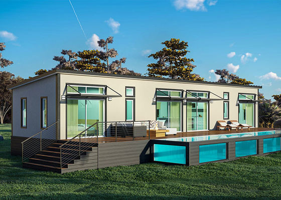 โครงการ Prefab Light Steel Frame บ้านโมดูล วิลล่า บ้านโลหะเบา คิตเพื่อสร้าง