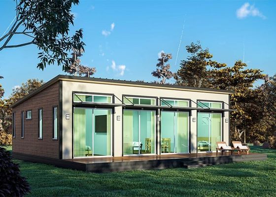 มือถือ สตูดิโอ Prefab ขนาดเล็ก โมดูล บ้าน Steel House Kits เพื่อสร้างโครงสร้างแสง