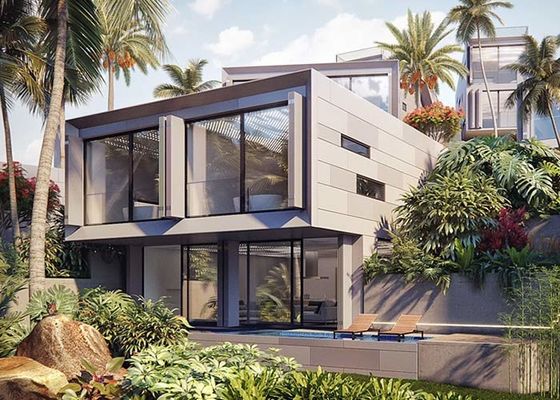 โครงสร้างสแตนเลสเบา Prefab บ้านระบบพับ บ้านที่ทันสมัย