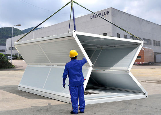 ราคาถูก 20FT 40FT Prefab Flat Pack บ้านคอนเทนเนอร์แบบพับได้แบบโมดูลาร์เป็นโรงเก็บของฉุกเฉิน