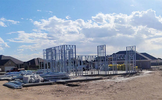 สหรัฐอเมริกา Prefabricated Light Steel Framing Villa House With Big Windows บ้านครอบครัวเดียว