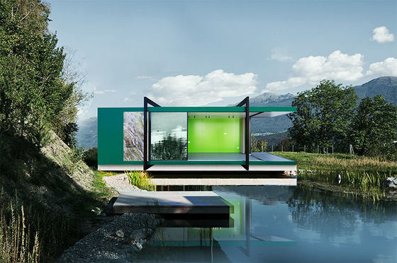 บ้านเรือนช่างแบบโมดูล พร้อมกรอบสแตนเลสเบา AS4600 สวน Pergola