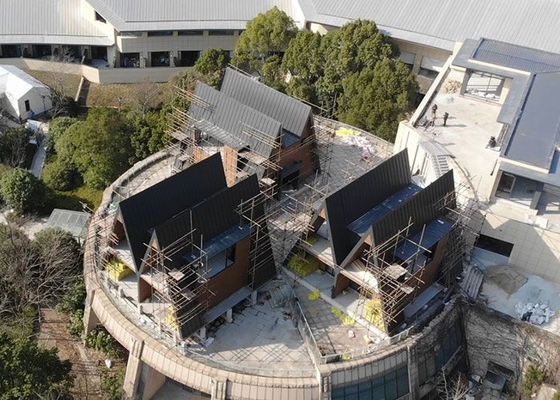 บ้านแบบจําลองแบบเตรียมพร้อม ออกแบบจากไม้ ทนทานพายุ บังกะโล คิต บ้าน สร้างเร็ว