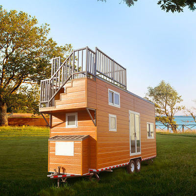 โรงงาน Direcet Prefab บ้านเล็กๆบนล้อ บ้านรถยนต์ Orlando พร้อมส่งสําหรับ Airbnb