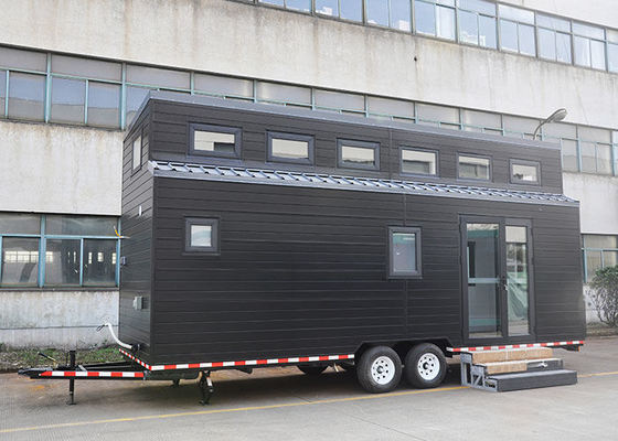 บ้าน Tiny House On Wheels พร้อมเทรลเลอร์สำหรับ Airbnb โครงสร้างเหล็กเบาสำเร็จรูป