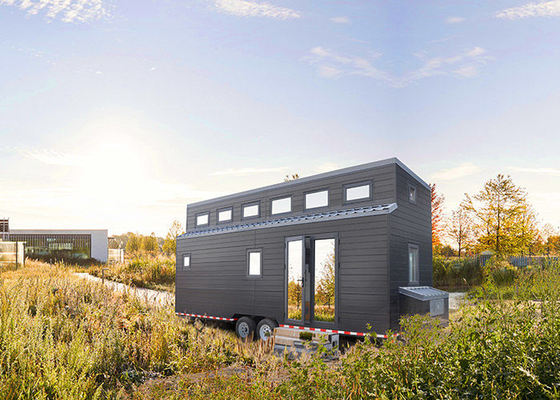 AS/NZS/US Standard Light Steel Prefab Tiny House On Wheels คู่มือบ้านแบบจําลอง