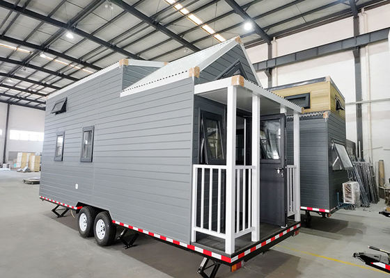EU/AU/USA Standard Light Steel Framing Prefab Homes รถบ้านบนล้อ มี 3 ห้องนอน