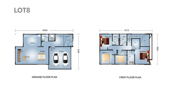 Light Steel Frame prefab apartment buildings modular home with AU/EU/USA Standard