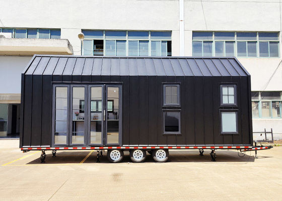 US / AS Modular Home Prefab Tiny House Kit พร้อมรถพ่วงสำหรับการตั้งแคมป์ / รีสอร์ท