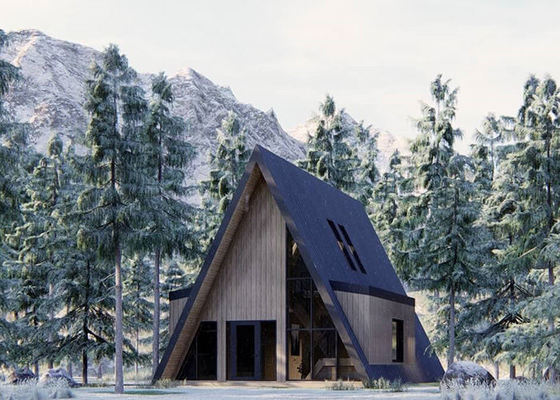 As/Nzs การออกแบบมาตรฐาน Tiny Home Prefab A Frame Homes สําหรับชุดบ้านขนาดเล็ก