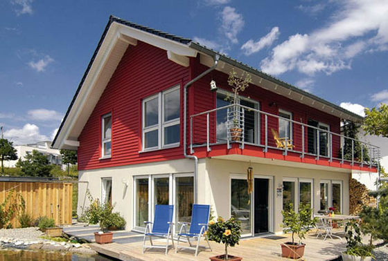 โครงสร้างสแตนเลส Prefab หรูหรา วิลล่า บ้านแบบจําลอง พร้อมกรอบสแตนเลสขนาดเบา