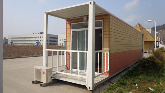 บ้านคอนเทนเนอร์สําหรับการขนส่ง Prefab บ้านคอนเทนเนอร์แบบโมดูลหลายฟังก์ชัน บ้านสวนบ้าน