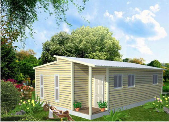 โครงเหล็กเบา Australian Granny Flats ทาสีฉนวนกันความร้อนใยแก้วประตูไม้