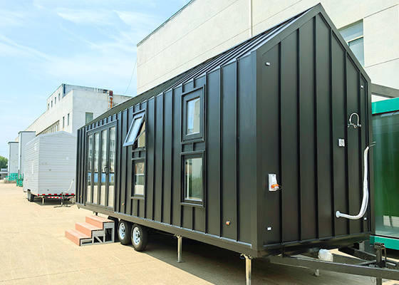 ขายร้อน โมดูล บ้านบนล้อ โครงสร้างเหล็กขนาดเล็ก Prefabricated บ้านเคลื่อนที่