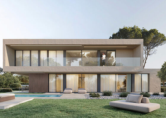 บ้านโมดูลาร์โครงเหล็กน้ำหนักเบาสำเร็จรูปตามมาตรฐาน AS/NZS ระบบแผงสำเร็จรูปจากประเทศจีน