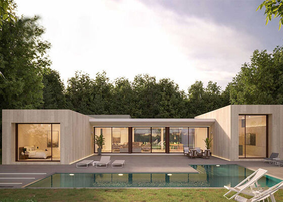 บ้านสำเร็จรูปโครงเหล็กน้ำหนักเบามาตรฐานออสเตรเลีย ระบบแผงสำเร็จรูปจากจีน