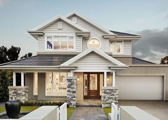 บ้านวิลล่าโครงเหล็กเบามาตรฐาน AS/US บ้านสำเร็จรูปสำหรับรีสอร์ท