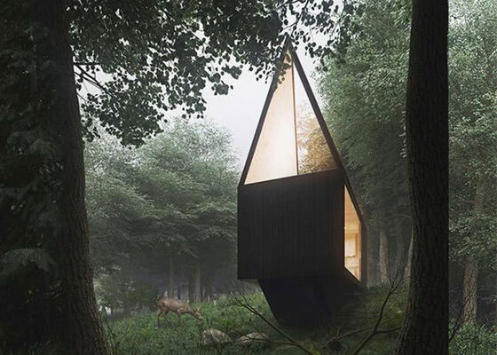 กระท่อมสำเร็จรูปโครงเหล็กเบาพร้อมวัสดุก่อสร้างคุณภาพสูง