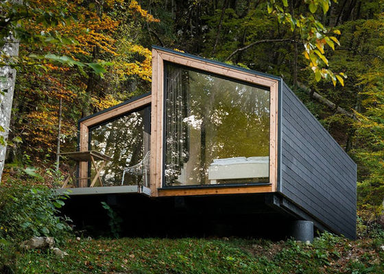 บ้านโมดูลาร์ประสิทธิภาพสูงเชื่อมต่อถึงกัน | บ้านสำเร็จรูปโครงเหล็กพร้อมประตูบานเลื่อนอลูมิเนียม