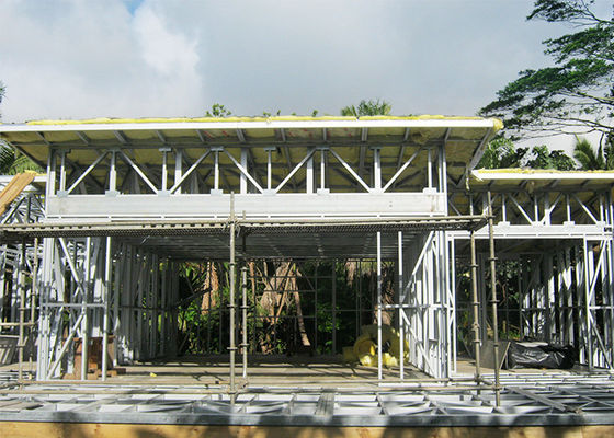Cook Islands Prefab Bungalow Homes Light Gauge Steel Frame Material Energy Saving