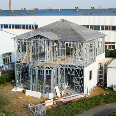 Prefab Disaster Light Steel Frame Houses , Panelized Home Kits For Prefab House Villa