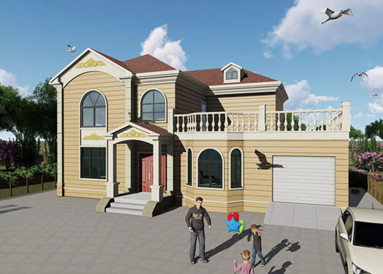 บอร์ด Wpc กันลมแบบแผ่น Ultra Modern Prefab Homes สแตนเลสเบา