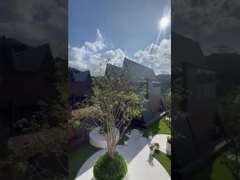 ชุดบ้าน Prefab พร้อมกรอบเหล็กเบา บ้านแบบจําลองสําหรับวันหยุดและแคมป์